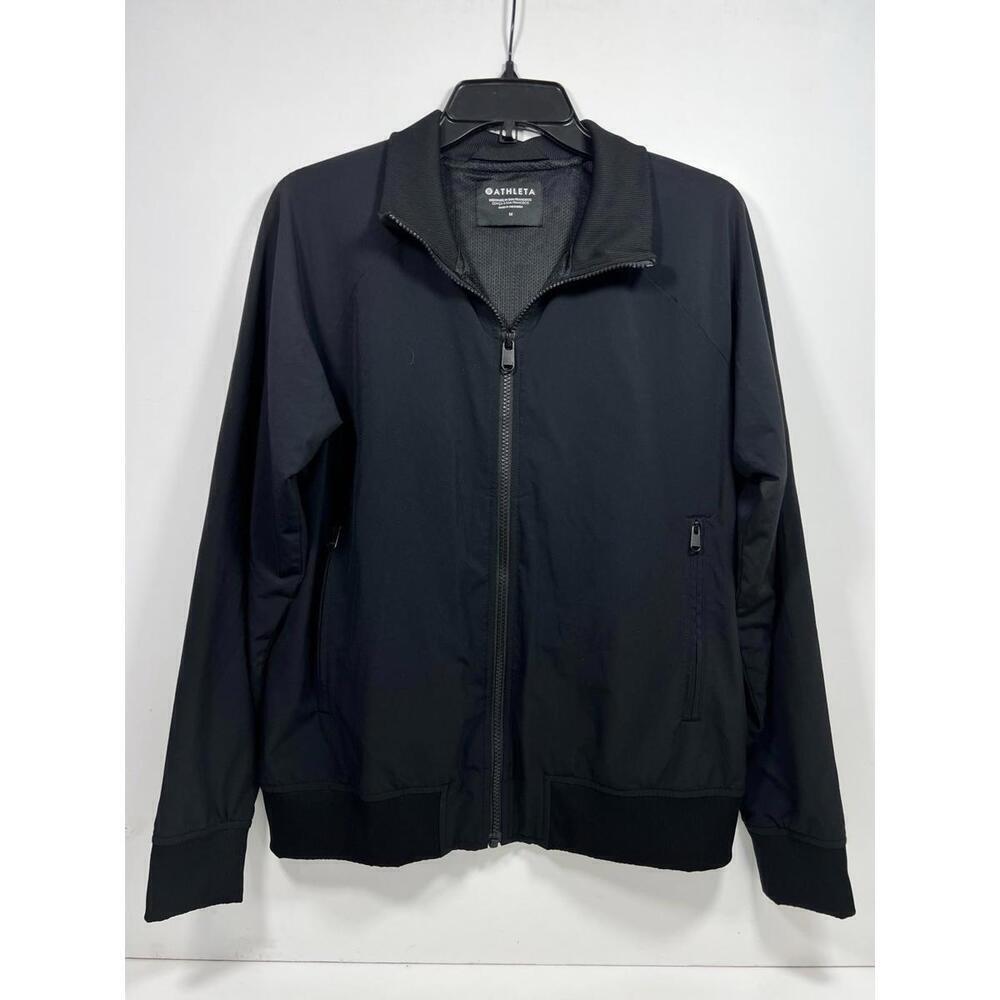 Athleta Jacket Women’s M Black Brooklyn Bomber Full Zip Sporty Athletic  Travel